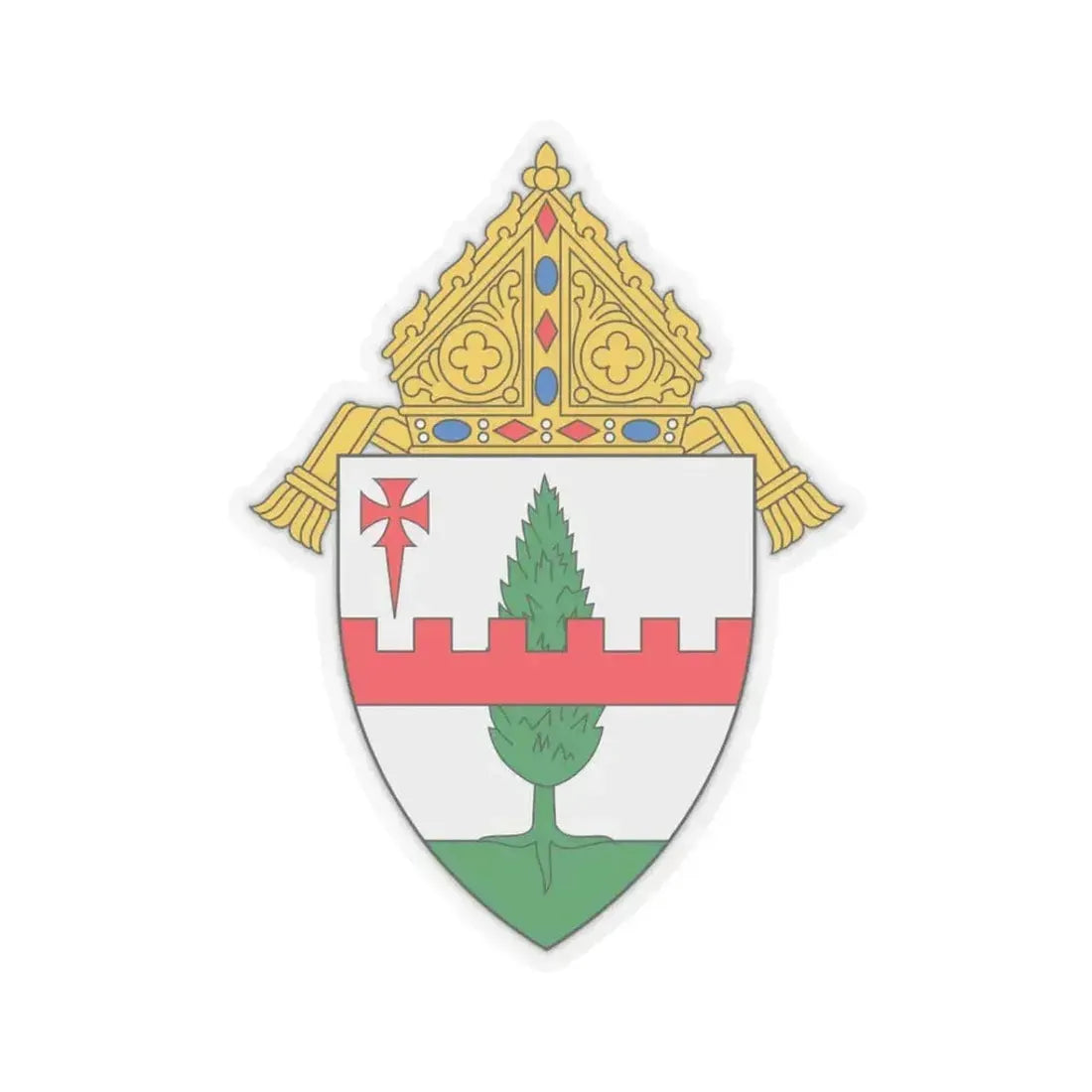 Diocese of Boise - STICKER Vinyl Kiss-Cut Decal 3 Inch Transparent - The Sticker Space