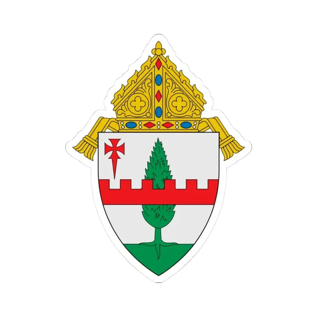 Diocese of Boise - STICKER Vinyl Kiss-Cut Decal 3 Inch White - The Sticker Space