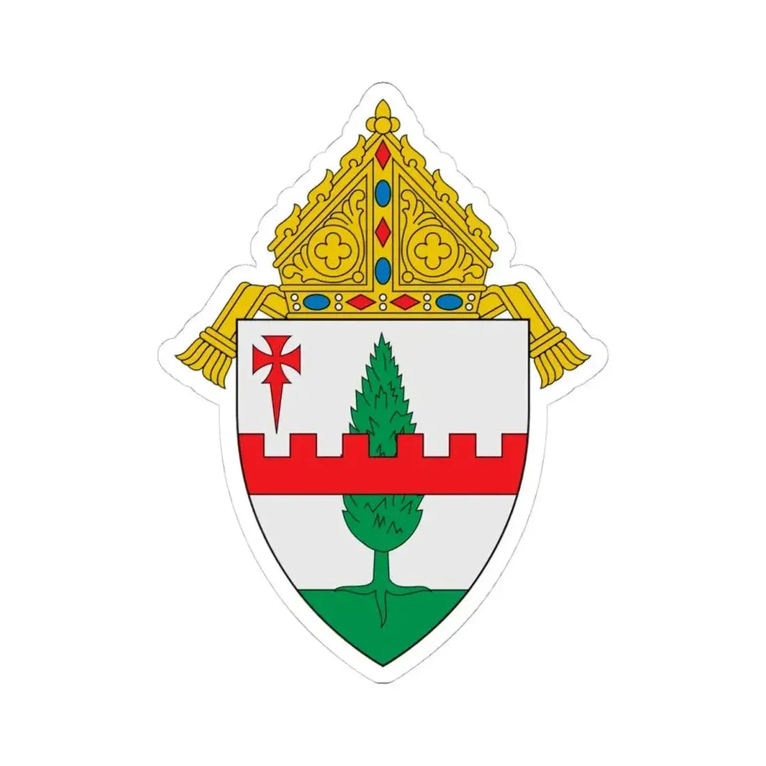 Diocese of Boise - STICKER Vinyl Kiss-Cut Decal 4 Inch White - The Sticker Space