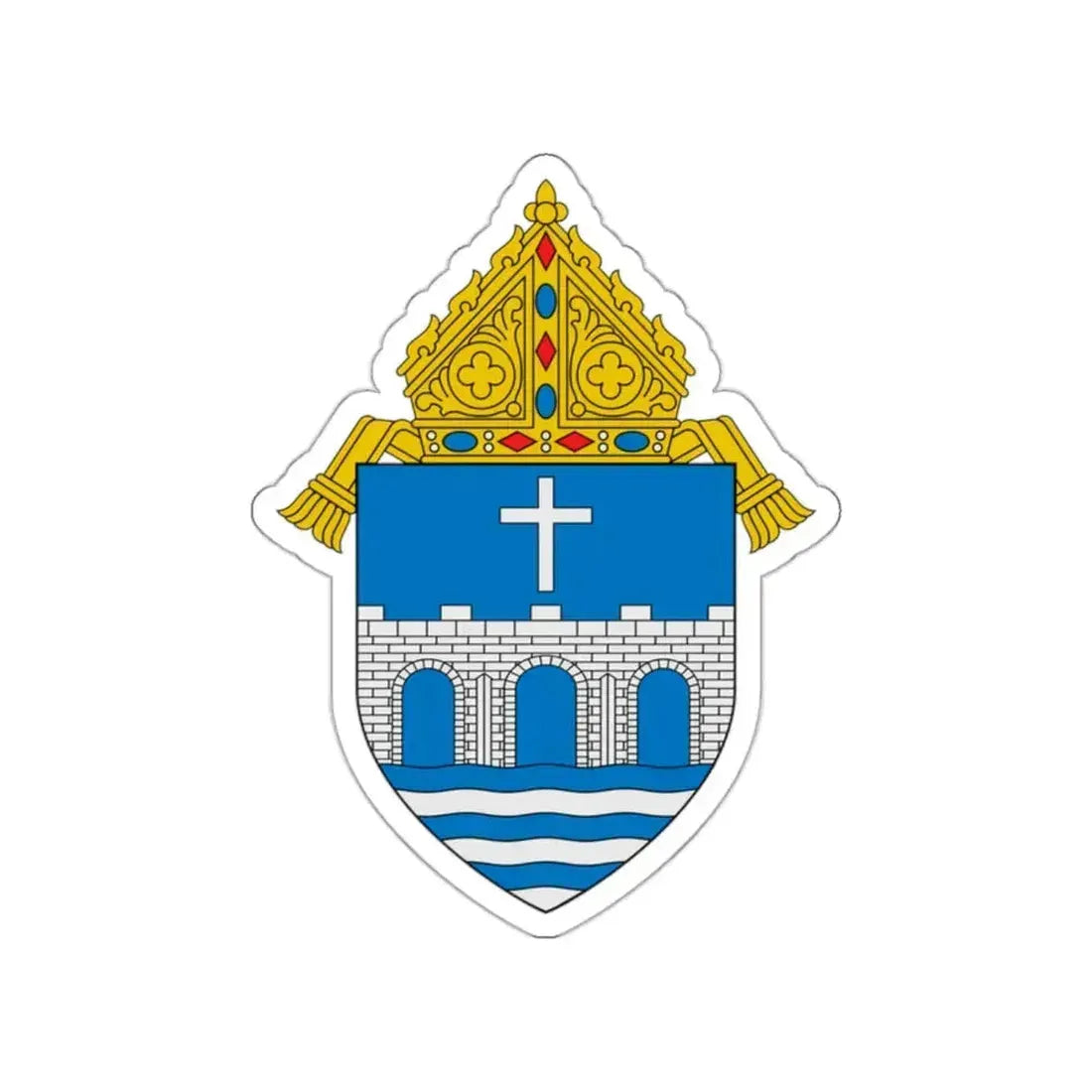 Diocese of Bridgeport - STICKER Vinyl Die-Cut Decal White Die-Cut 2 Inch - The Sticker Space