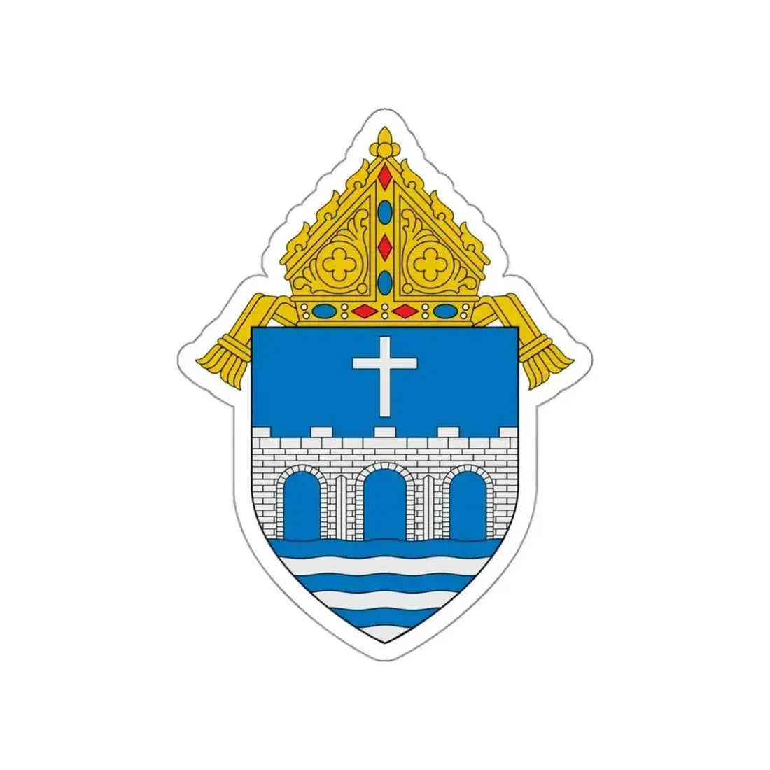Diocese of Bridgeport - STICKER Vinyl Die-Cut Decal White Die-Cut 3 Inch - The Sticker Space