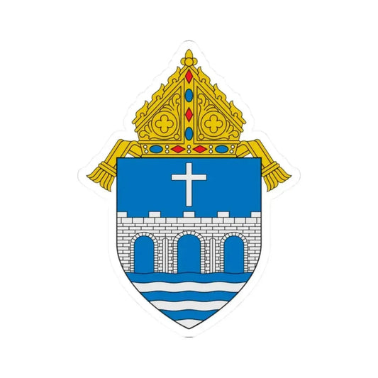 Diocese of Bridgeport - STICKER Vinyl Kiss-Cut Decal 2 Inch White - The Sticker Space