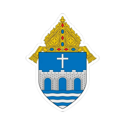 Diocese of Bridgeport - STICKER Vinyl Kiss-Cut Decal 3 Inch White - The Sticker Space