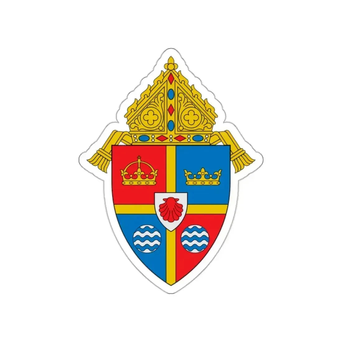 Diocese of Brooklyn - STICKER Vinyl Die-Cut Decal White Die-Cut 2 Inch - The Sticker Space