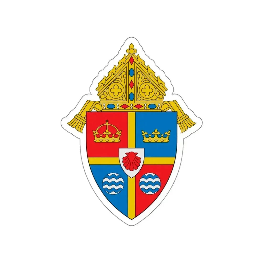 Diocese of Brooklyn - STICKER Vinyl Die-Cut Decal White Die-Cut 3 Inch - The Sticker Space