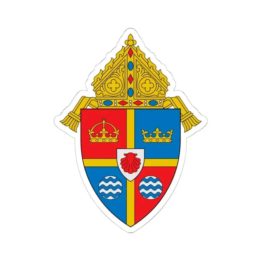 Diocese of Brooklyn - STICKER Vinyl Kiss-Cut Decal 6 Inch White - The Sticker Space