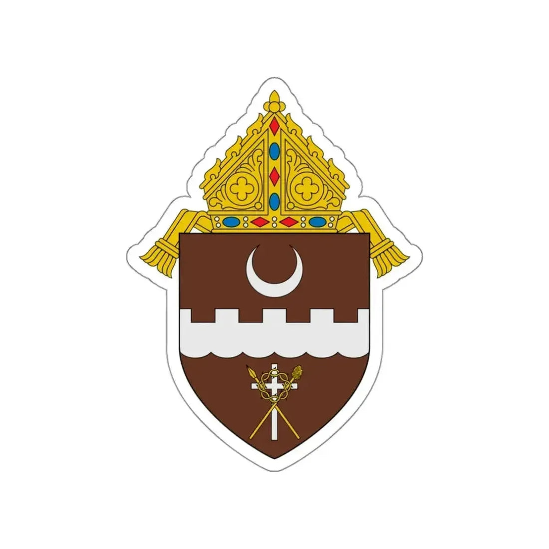 Diocese of Brownsville 2 - STICKER Vinyl Die-Cut Decal White Die-Cut 3 Inch - The Sticker Space