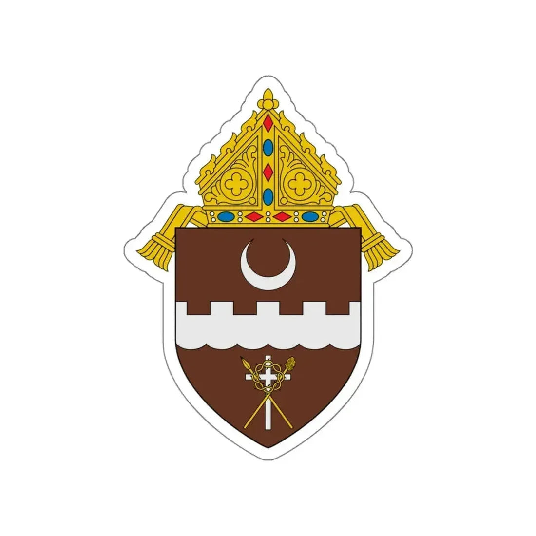 Diocese of Brownsville 2 - STICKER Vinyl Die-Cut Decal White Die-Cut 4 Inch - The Sticker Space