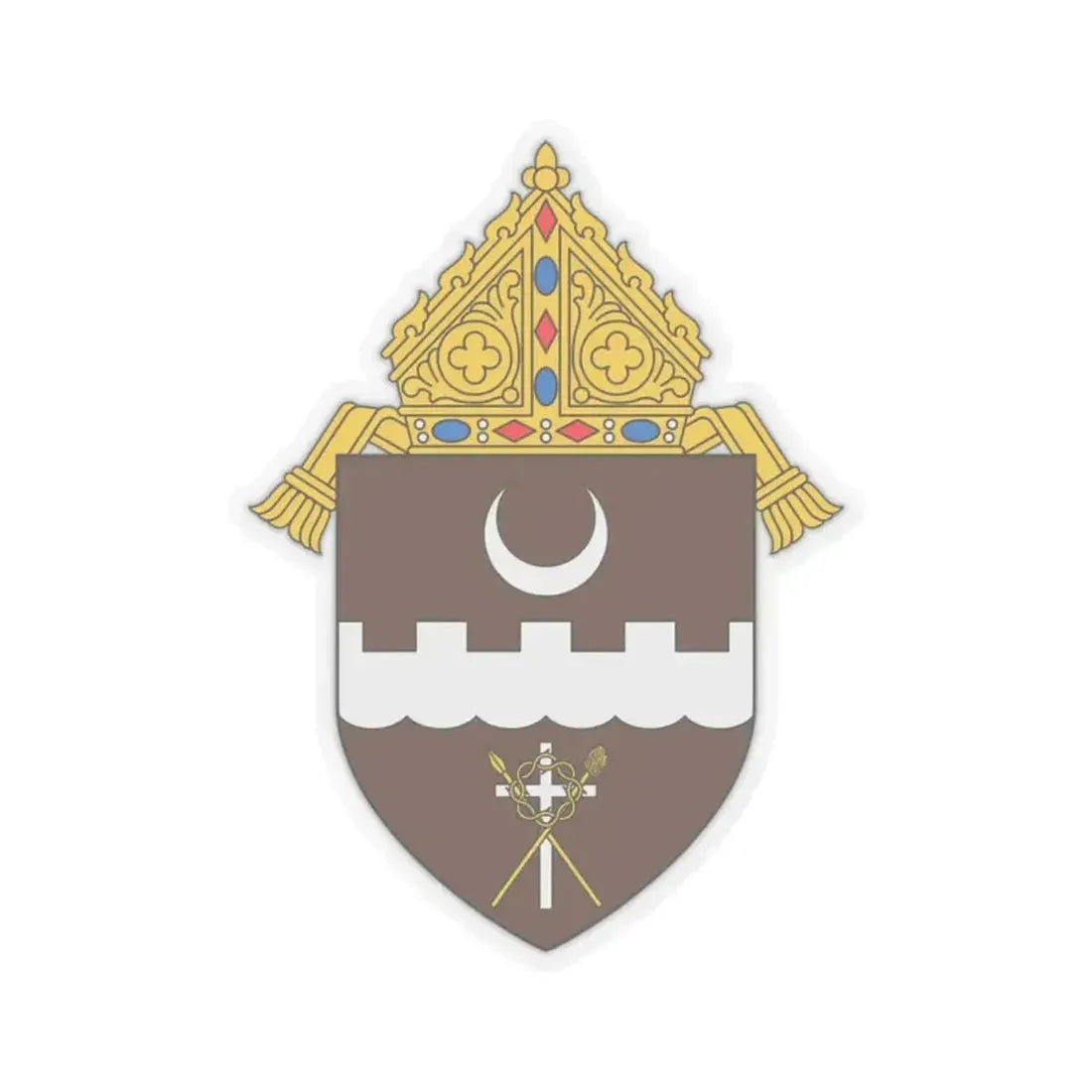 Diocese of Brownsville 2 - STICKER Vinyl Kiss-Cut Decal 2 Inch Transparent - The Sticker Space