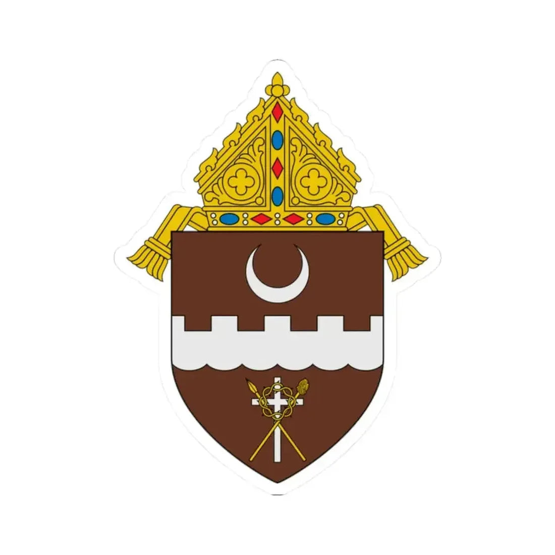 Diocese of Brownsville 2 - STICKER Vinyl Kiss-Cut Decal 2 Inch White - The Sticker Space
