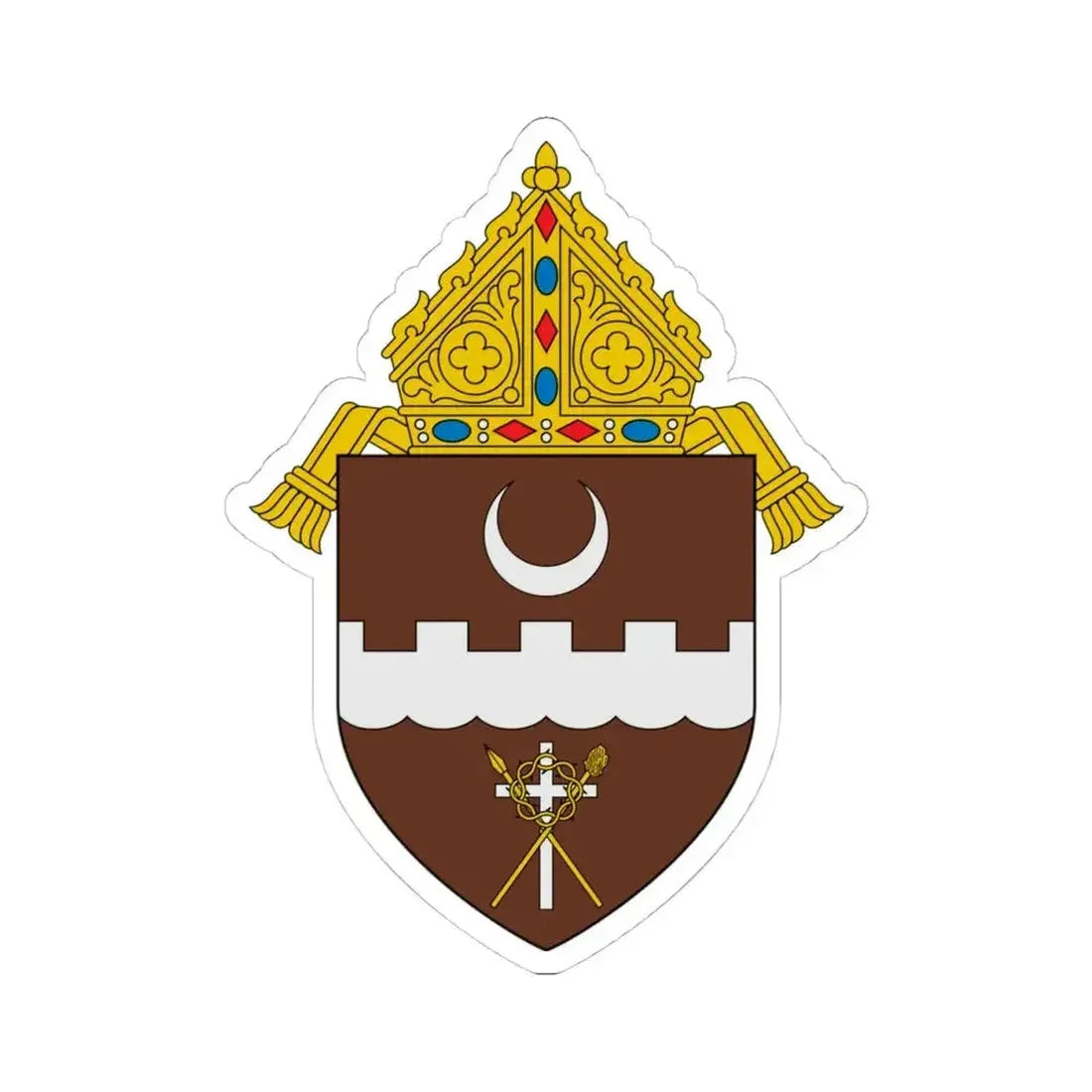 Diocese of Brownsville 2 - STICKER Vinyl Kiss-Cut Decal 4 Inch White - The Sticker Space