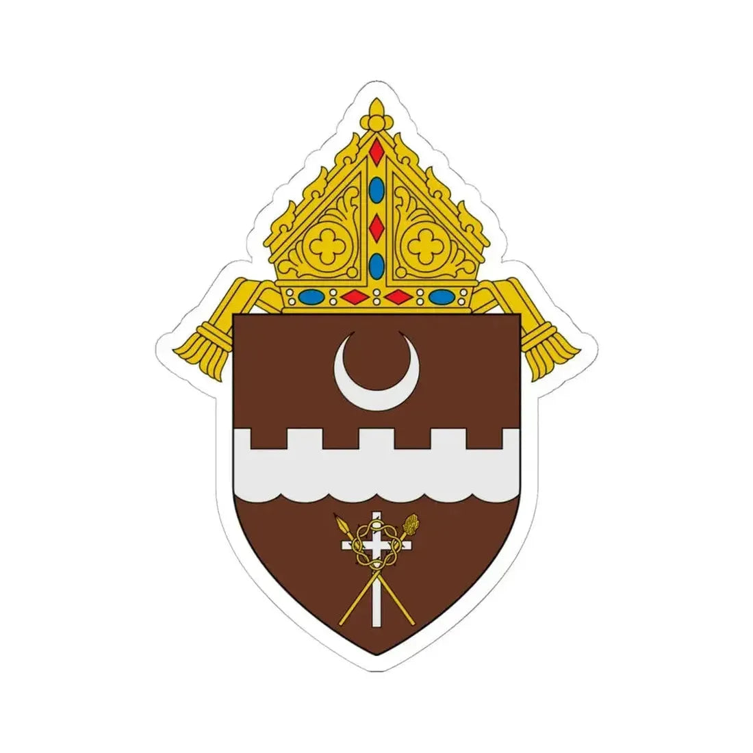 Diocese of Brownsville 2 - STICKER Vinyl Kiss-Cut Decal 6 Inch White - The Sticker Space
