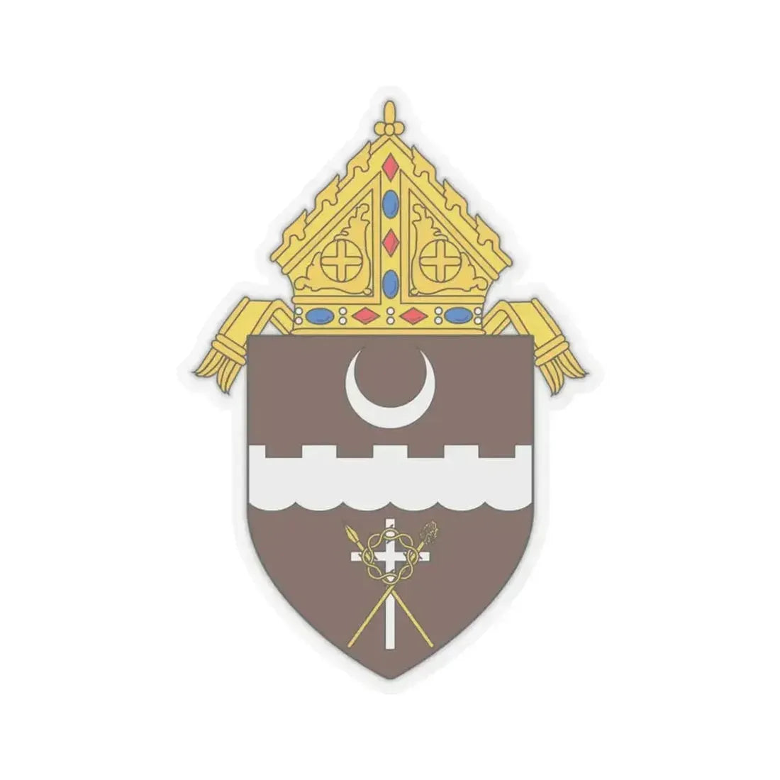 Diocese of Brownsville - STICKER Vinyl Kiss-Cut Decal 3 Inch Transparent - The Sticker Space