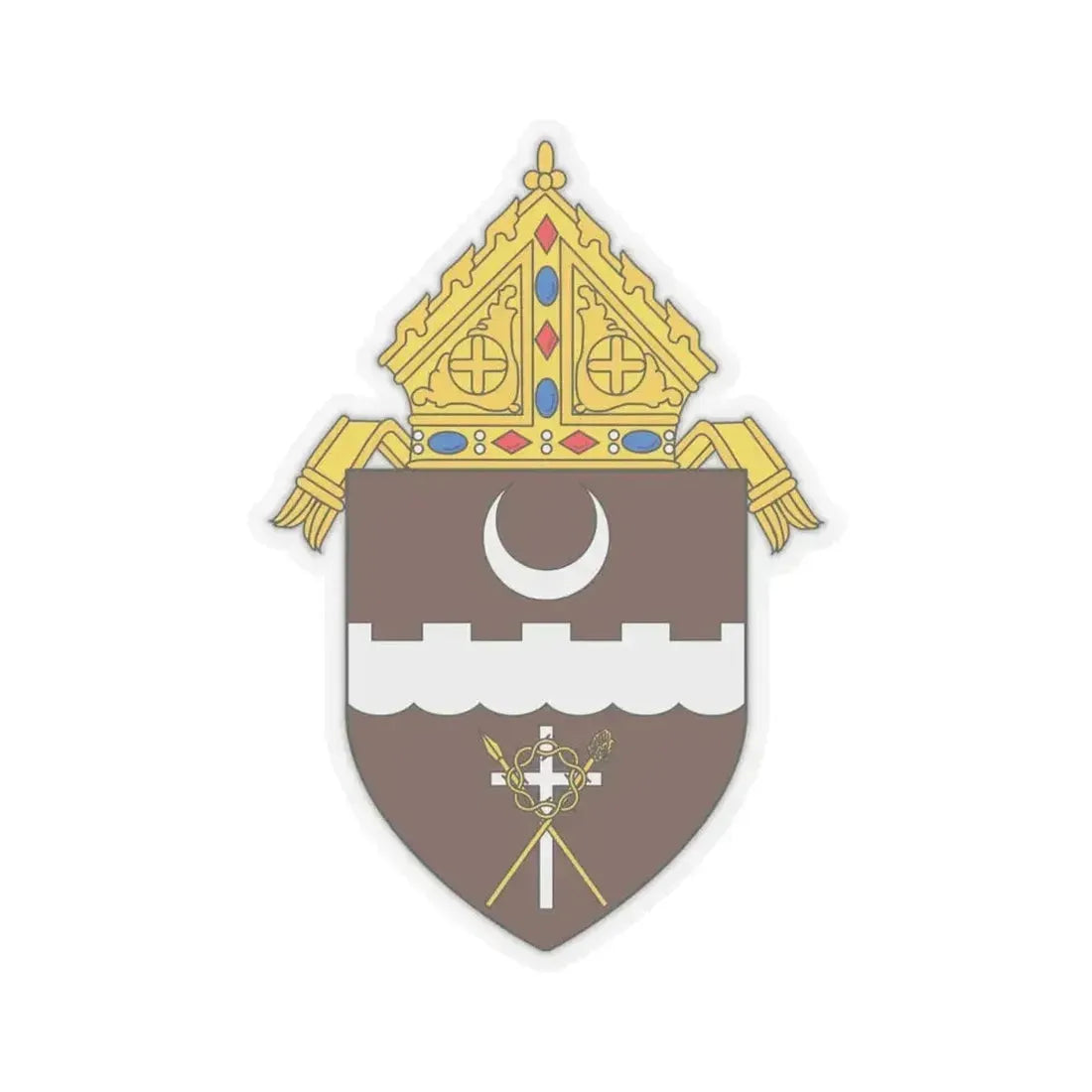 Diocese of Brownsville - STICKER Vinyl Kiss-Cut Decal 4 Inch Transparent - The Sticker Space