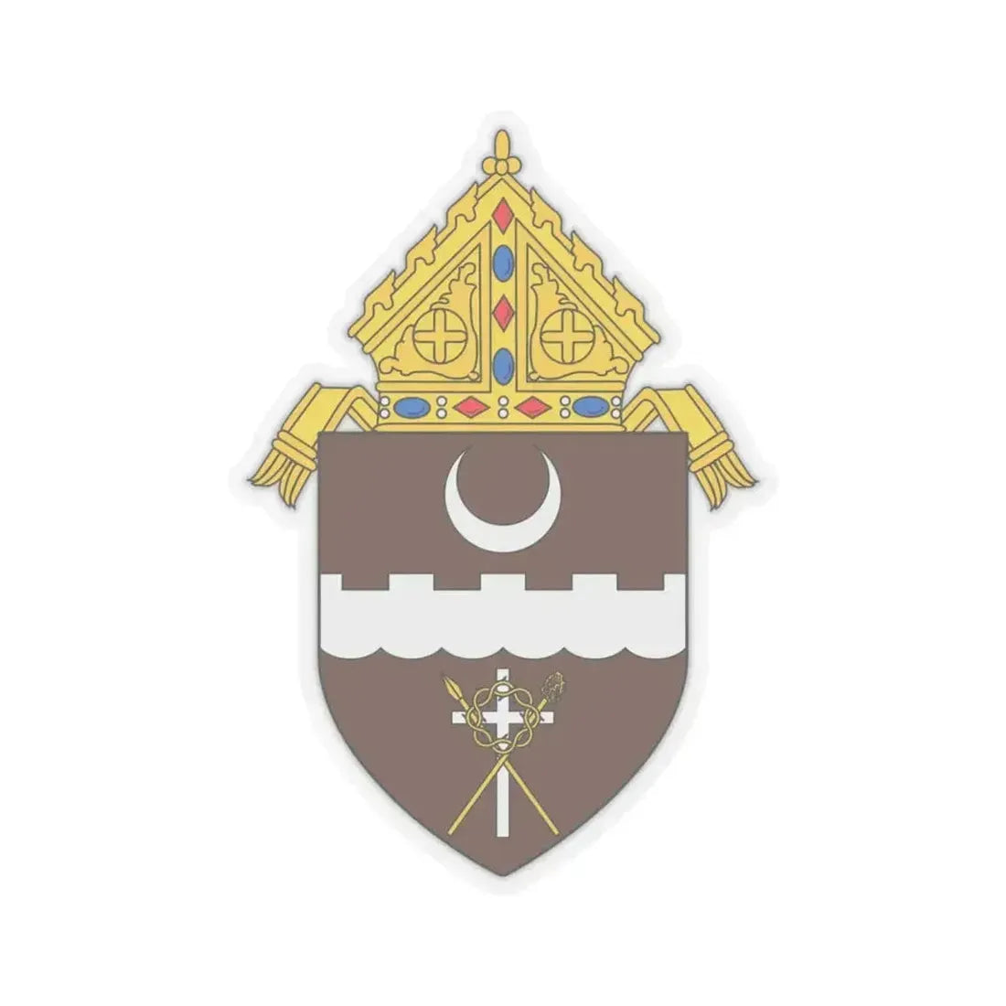Diocese of Brownsville - STICKER Vinyl Kiss-Cut Decal 6 Inch Transparent - The Sticker Space