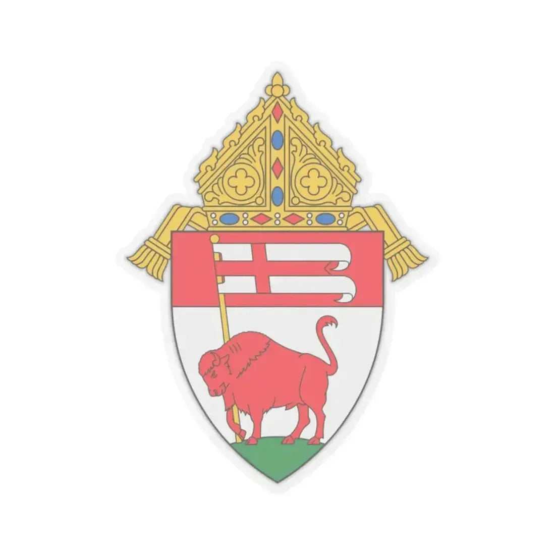 Diocese of Buffalo - STICKER Vinyl Kiss-Cut Decal 2 Inch Transparent - The Sticker Space