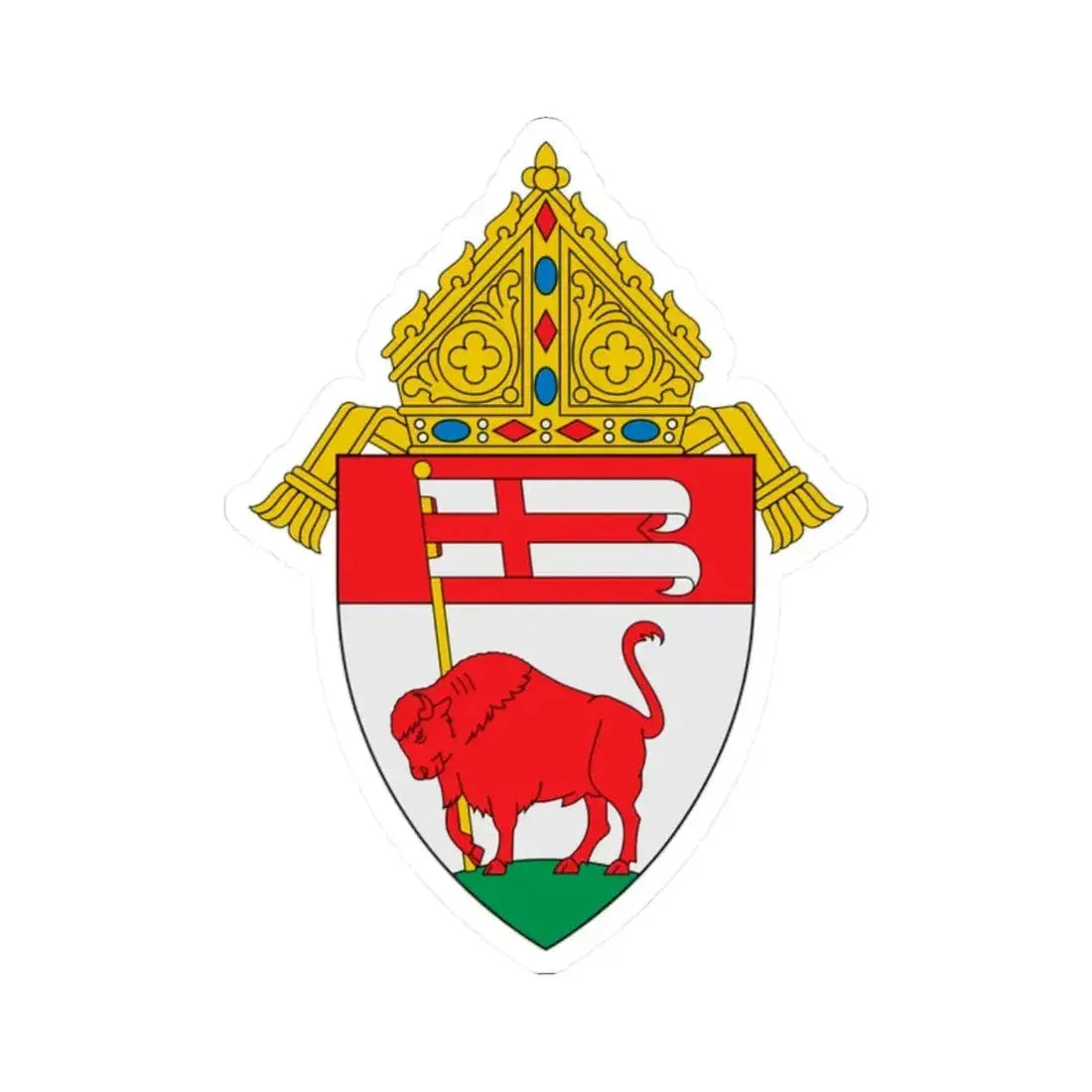 Diocese of Buffalo - STICKER Vinyl Kiss-Cut Decal 2 Inch White - The Sticker Space