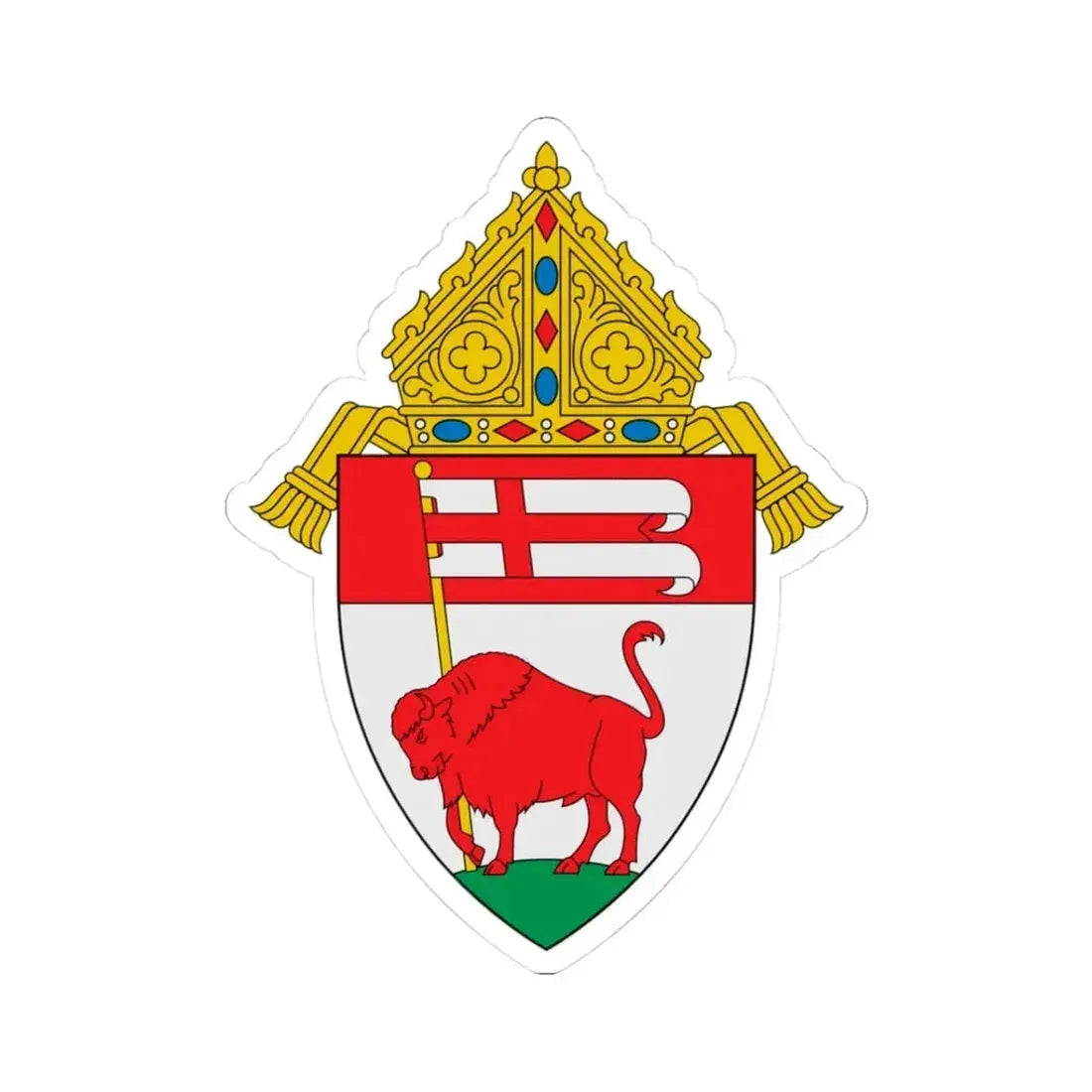 Diocese of Buffalo - STICKER Vinyl Kiss-Cut Decal 3 Inch White - The Sticker Space