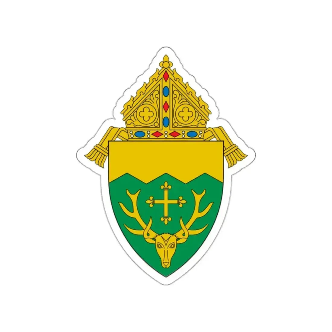 Diocese of Burlington - STICKER Vinyl Die-Cut Decal White Die-Cut 2 Inch - The Sticker Space