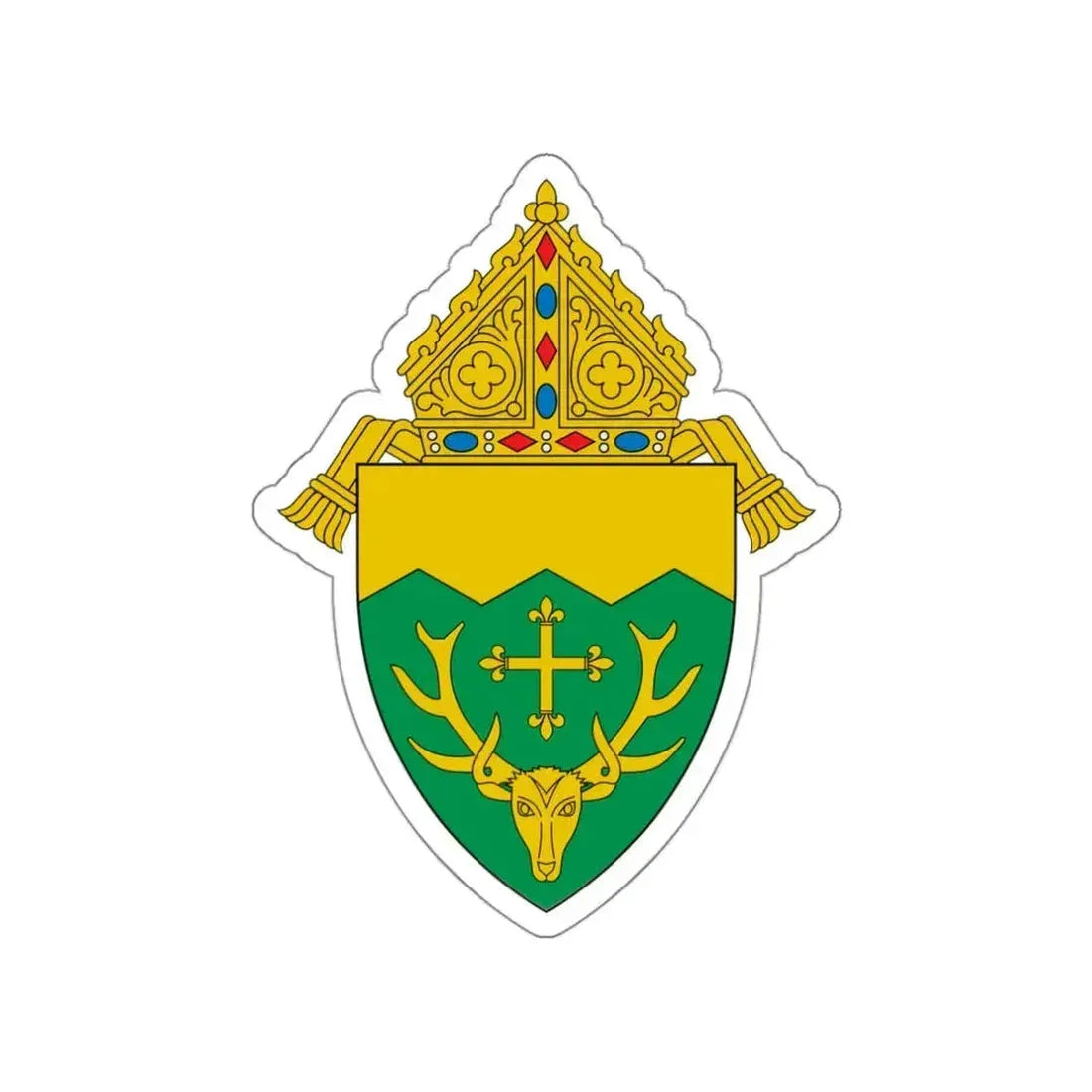 Diocese of Burlington - STICKER Vinyl Die-Cut Decal White Die-Cut 3 Inch - The Sticker Space