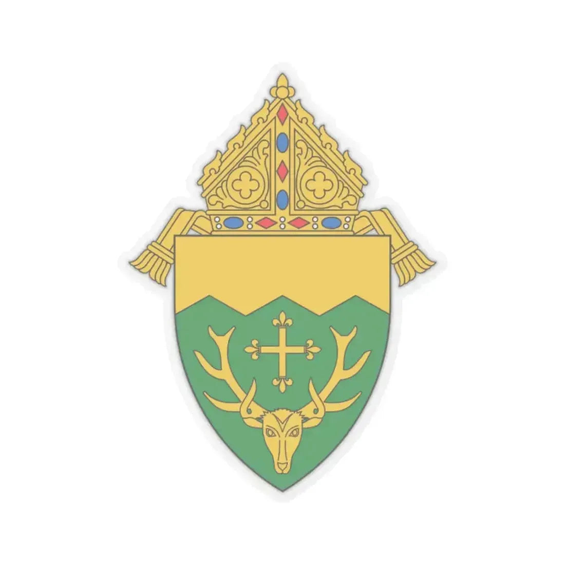 Diocese of Burlington - STICKER Vinyl Kiss-Cut Decal 2 Inch Transparent - The Sticker Space