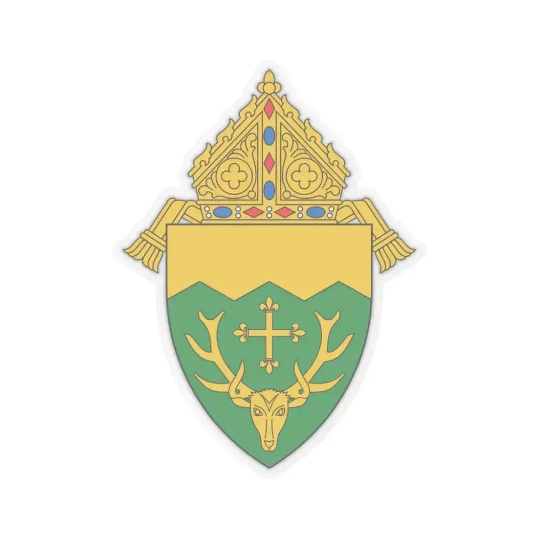 Diocese of Burlington - STICKER Vinyl Kiss-Cut Decal 3 Inch Transparent - The Sticker Space