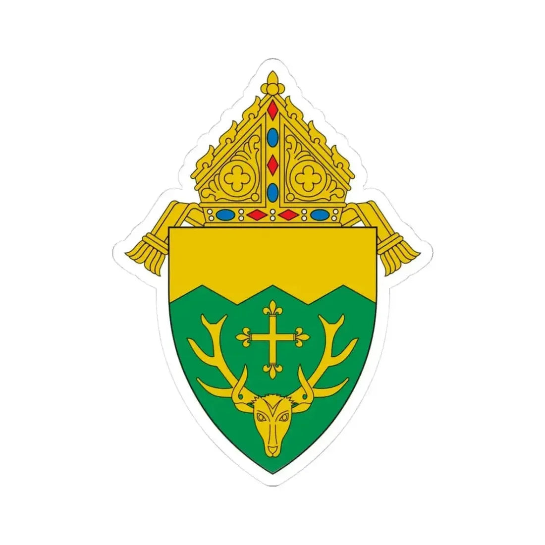 Diocese of Burlington - STICKER Vinyl Kiss-Cut Decal 3 Inch White - The Sticker Space