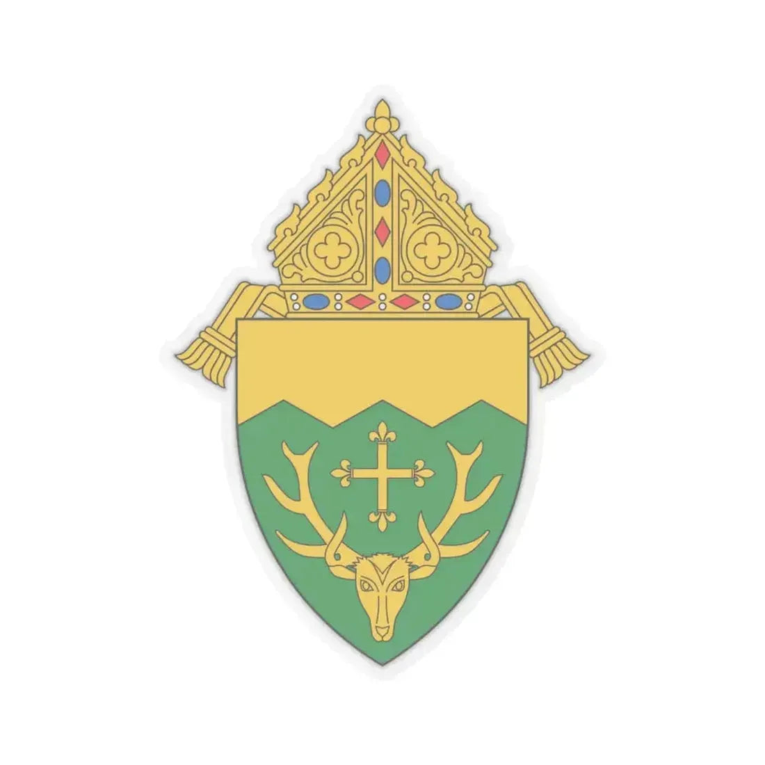 Diocese of Burlington - STICKER Vinyl Kiss-Cut Decal 4 Inch Transparent - The Sticker Space