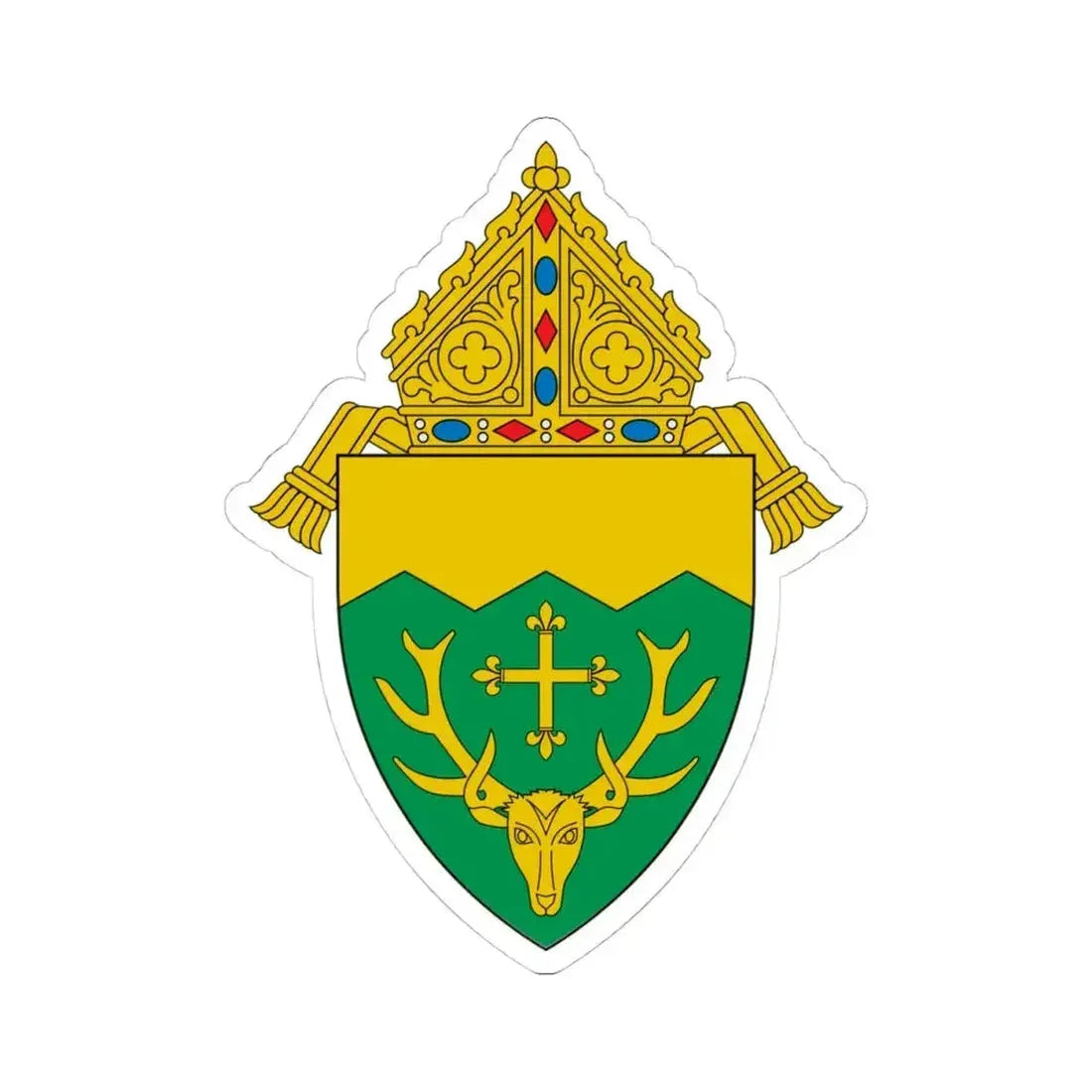 Diocese of Burlington - STICKER Vinyl Kiss-Cut Decal 4 Inch White - The Sticker Space