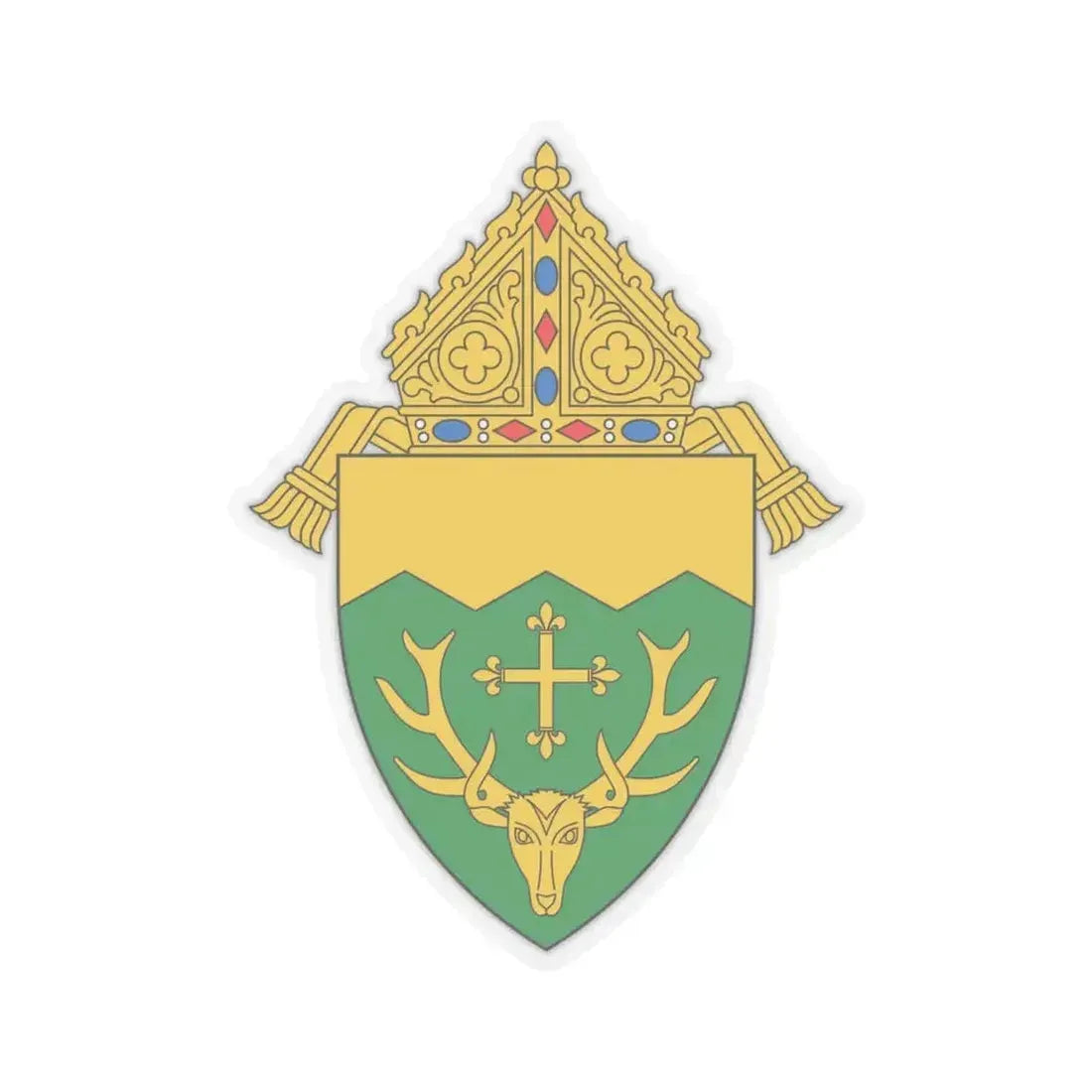 Diocese of Burlington - STICKER Vinyl Kiss-Cut Decal 6 Inch Transparent - The Sticker Space