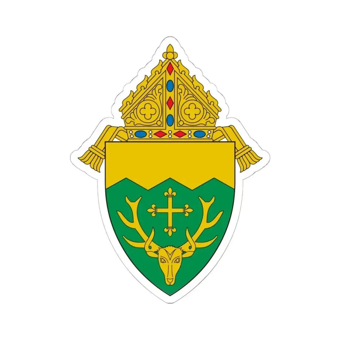 Diocese of Burlington - STICKER Vinyl Kiss-Cut Decal 6 Inch White - The Sticker Space