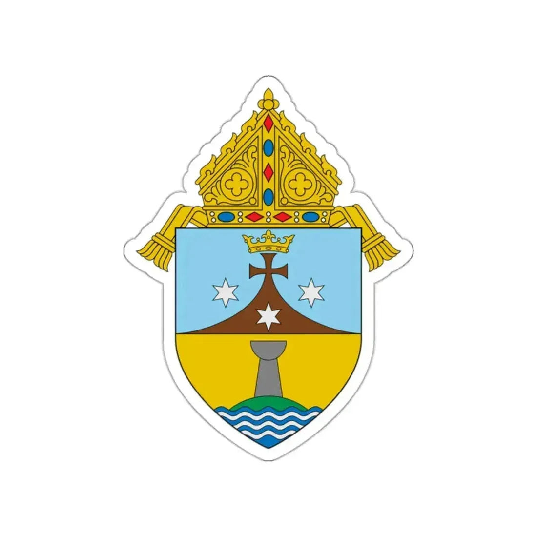 Diocese of Chalan Kanoa - STICKER Vinyl Die-Cut Decal White Die-Cut 2 Inch - The Sticker Space