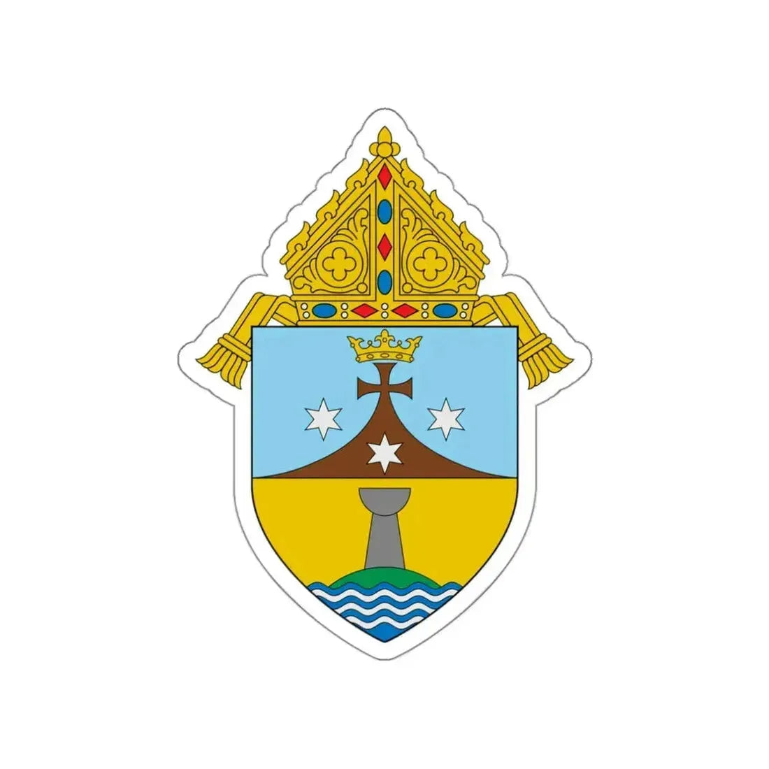 Diocese of Chalan Kanoa - STICKER Vinyl Die-Cut Decal White Die-Cut 3 Inch - The Sticker Space