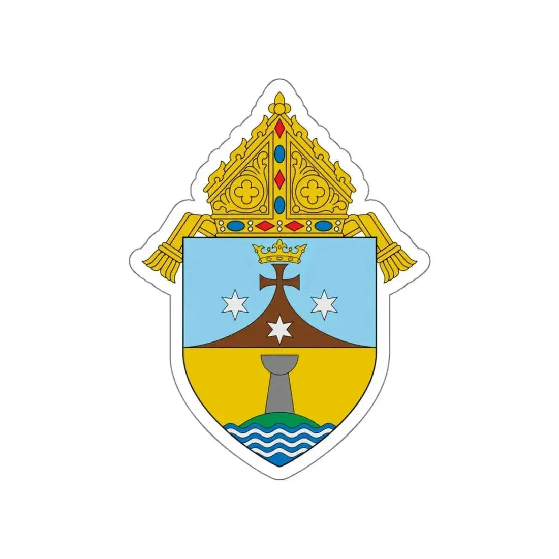 Diocese of Chalan Kanoa - STICKER Vinyl Die-Cut Decal White Die-Cut 5 Inch - The Sticker Space