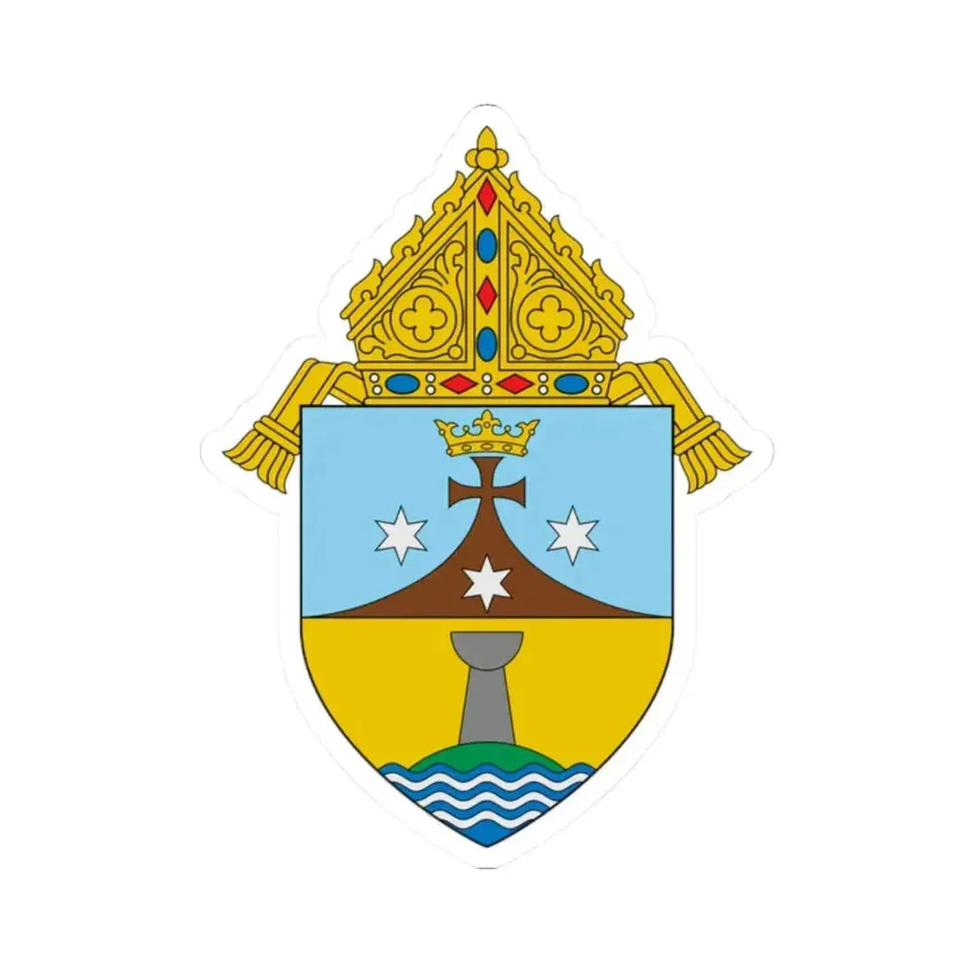 Diocese of Chalan Kanoa - STICKER Vinyl Kiss-Cut Decal 2 Inch White - The Sticker Space