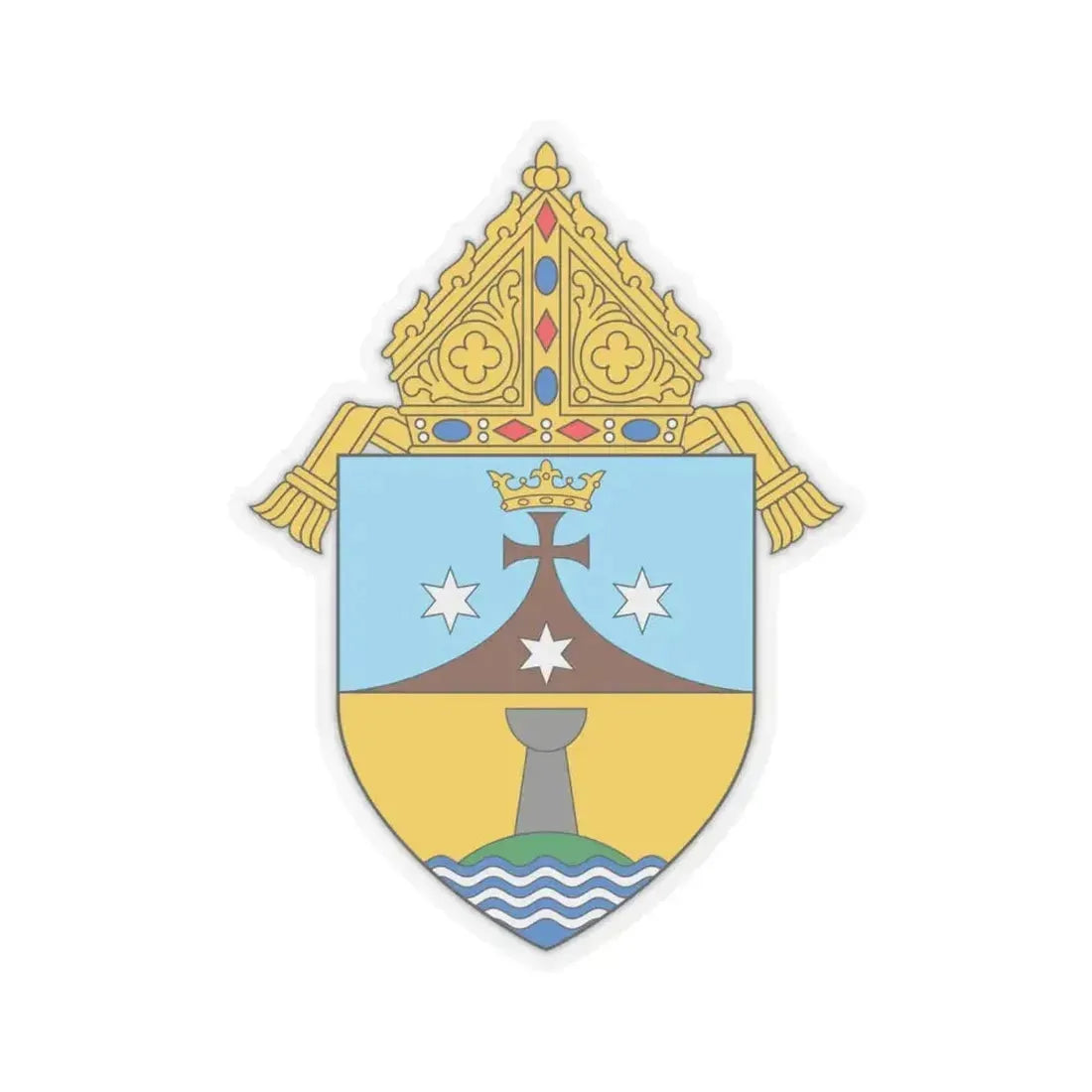 Diocese of Chalan Kanoa - STICKER Vinyl Kiss-Cut Decal 6 Inch Transparent - The Sticker Space