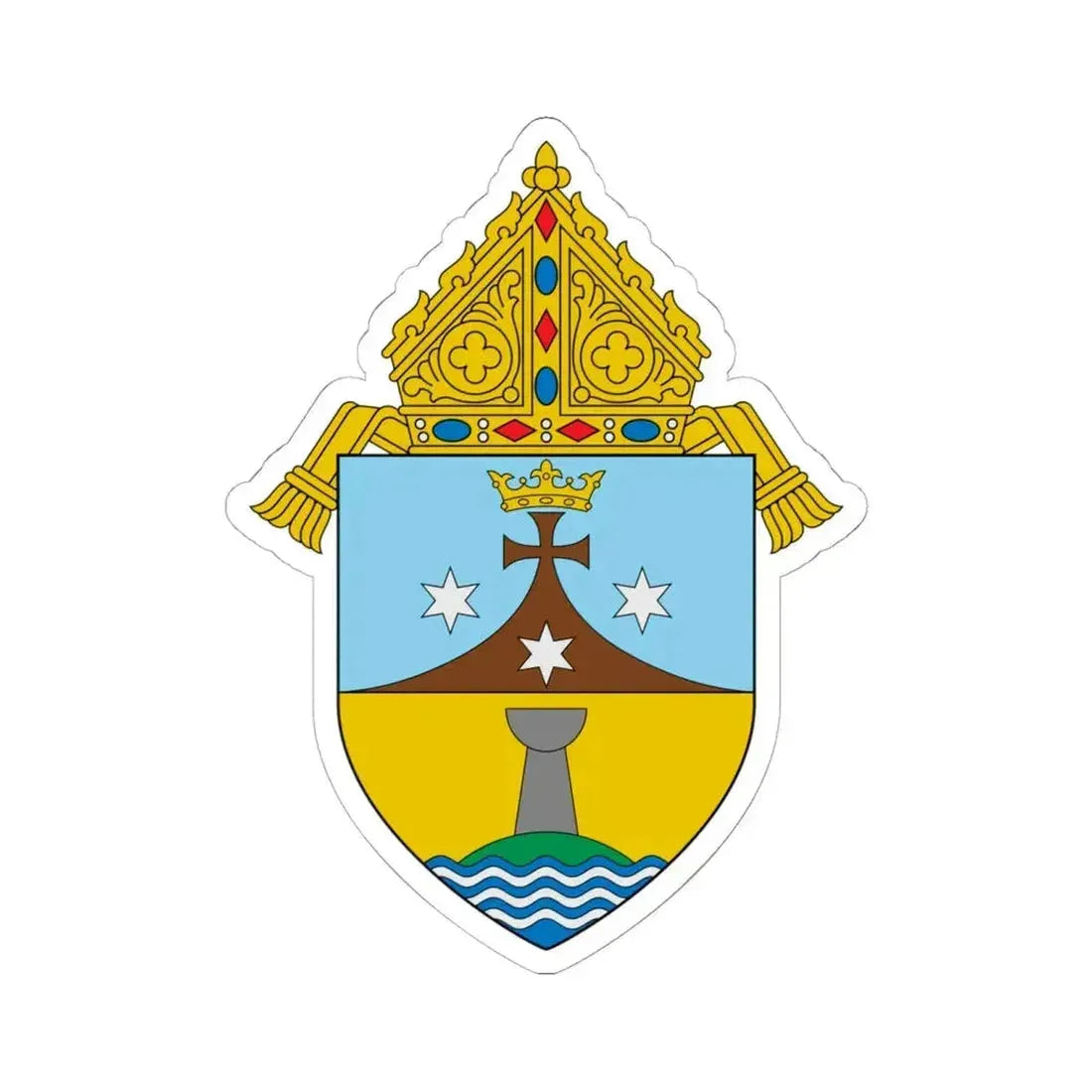 Diocese of Chalan Kanoa - STICKER Vinyl Kiss-Cut Decal 6 Inch White - The Sticker Space