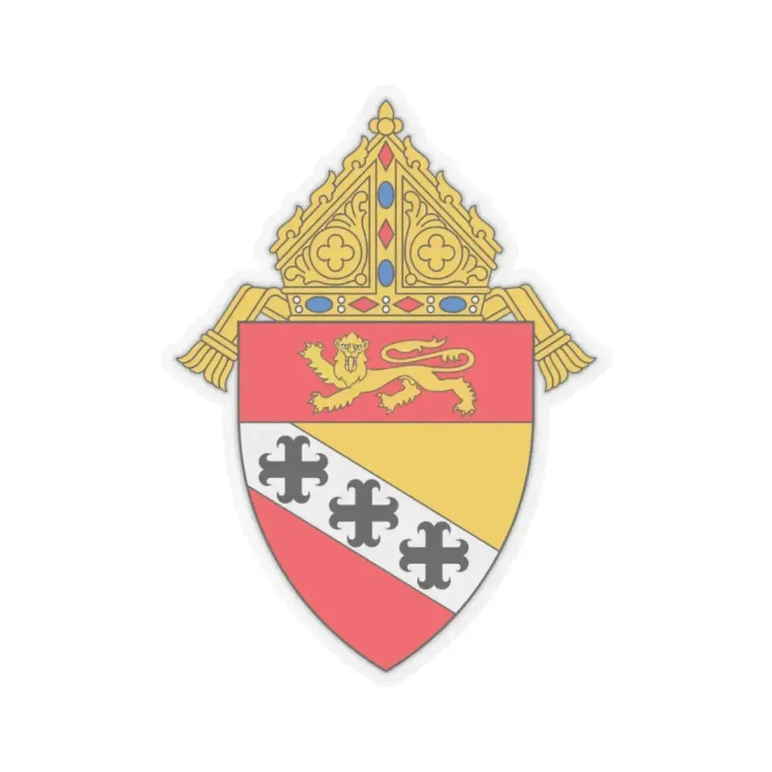 Diocese of Charleston - STICKER Vinyl Kiss-Cut Decal 2 Inch Transparent - The Sticker Space