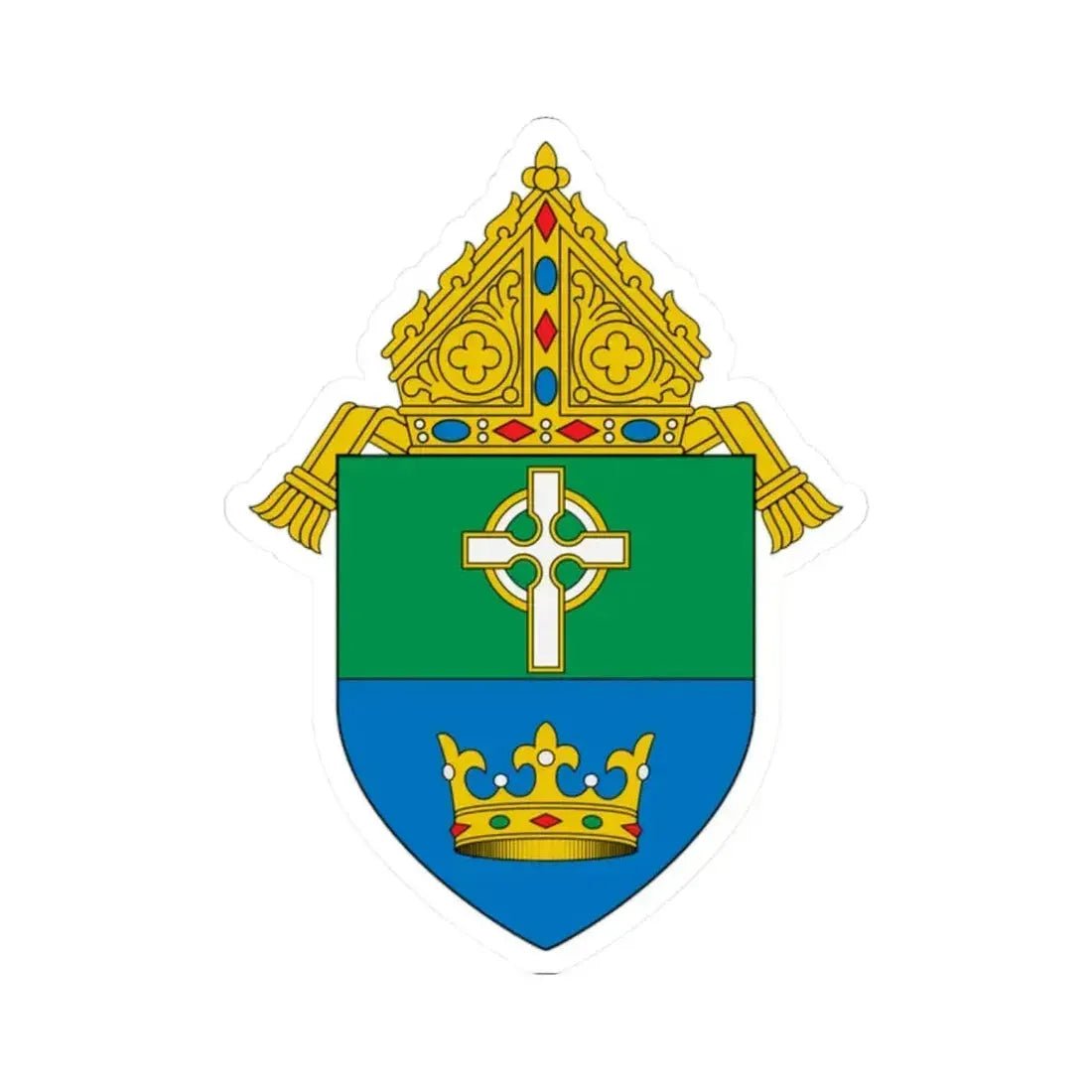 Diocese of Charlotte - STICKER Vinyl Kiss-Cut Decal 2 Inch White - The Sticker Space