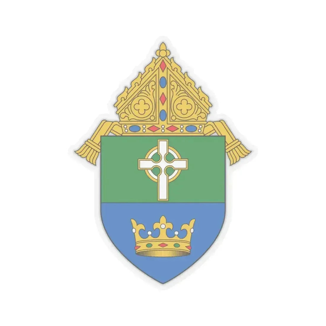 Diocese of Charlotte - STICKER Vinyl Kiss-Cut Decal 4 Inch Transparent - The Sticker Space