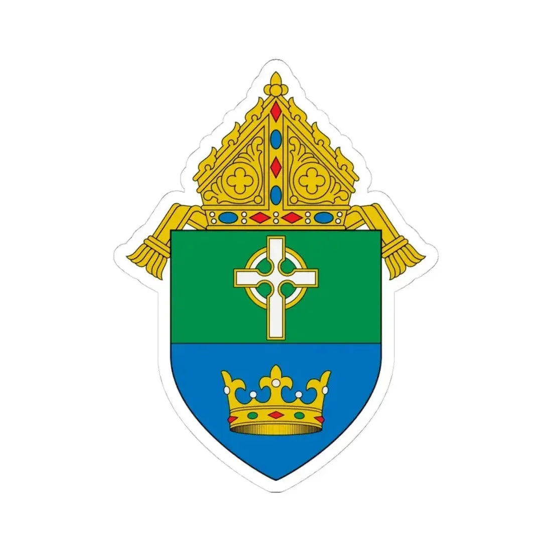 Diocese of Charlotte - STICKER Vinyl Kiss-Cut Decal 4 Inch White - The Sticker Space