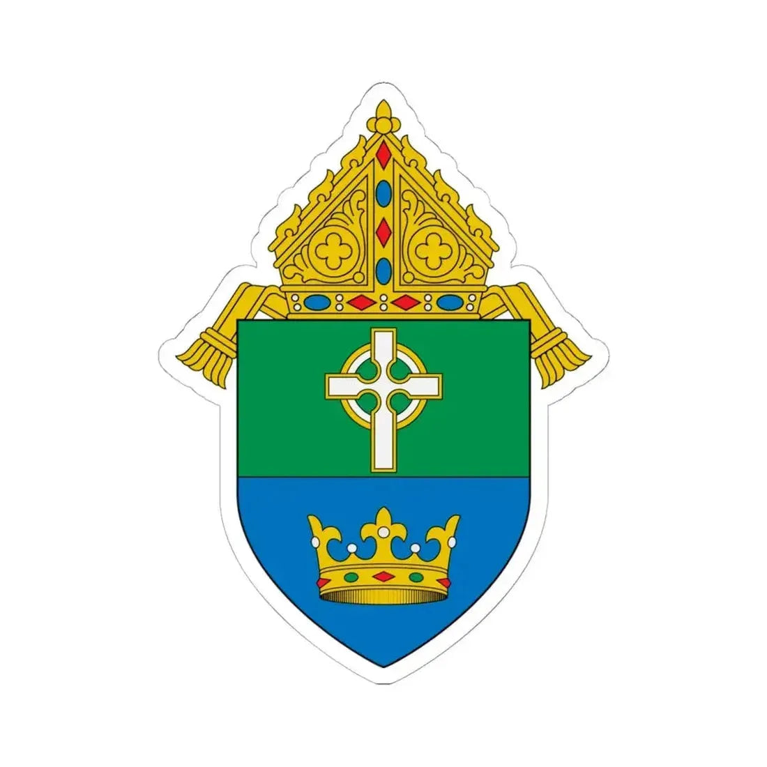 Diocese of Charlotte - STICKER Vinyl Kiss-Cut Decal 6 Inch White - The Sticker Space