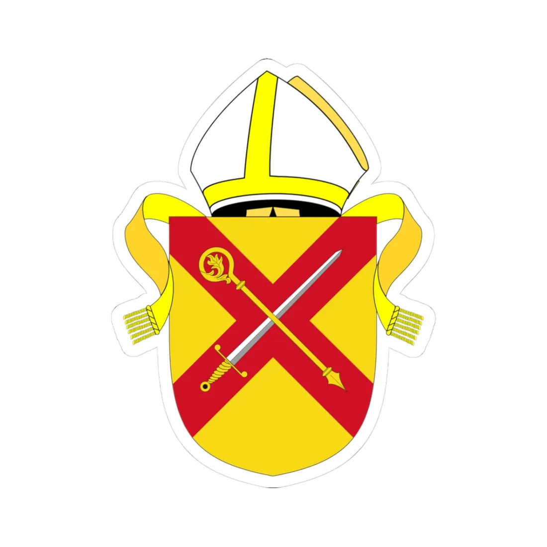 Diocese of Chelmsford arms (England) (Coat of Arms) STICKER Vinyl Kiss-Cut Decal - The Sticker Space