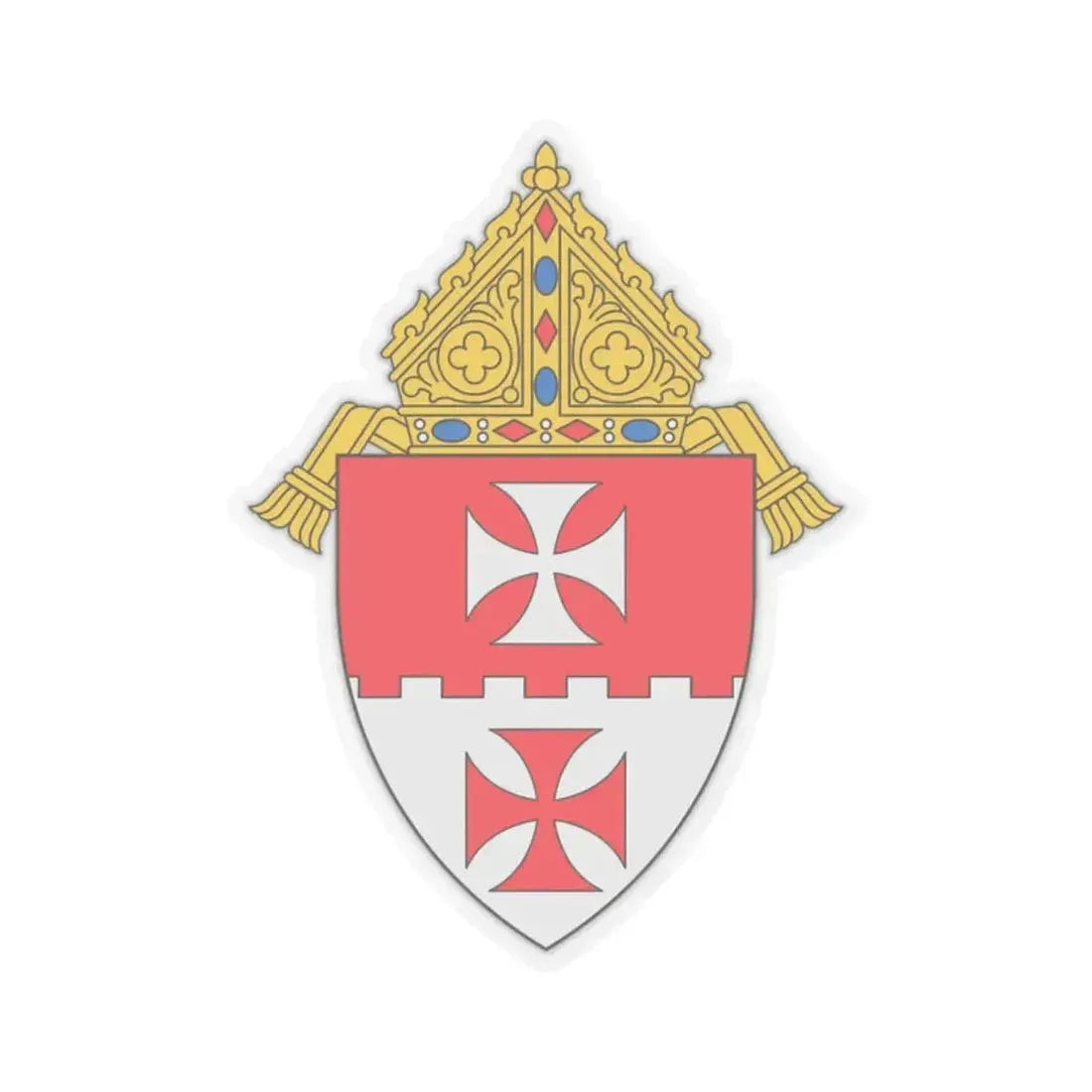 Diocese of Cheyenne - STICKER Vinyl Kiss-Cut Decal 2 Inch Transparent - The Sticker Space