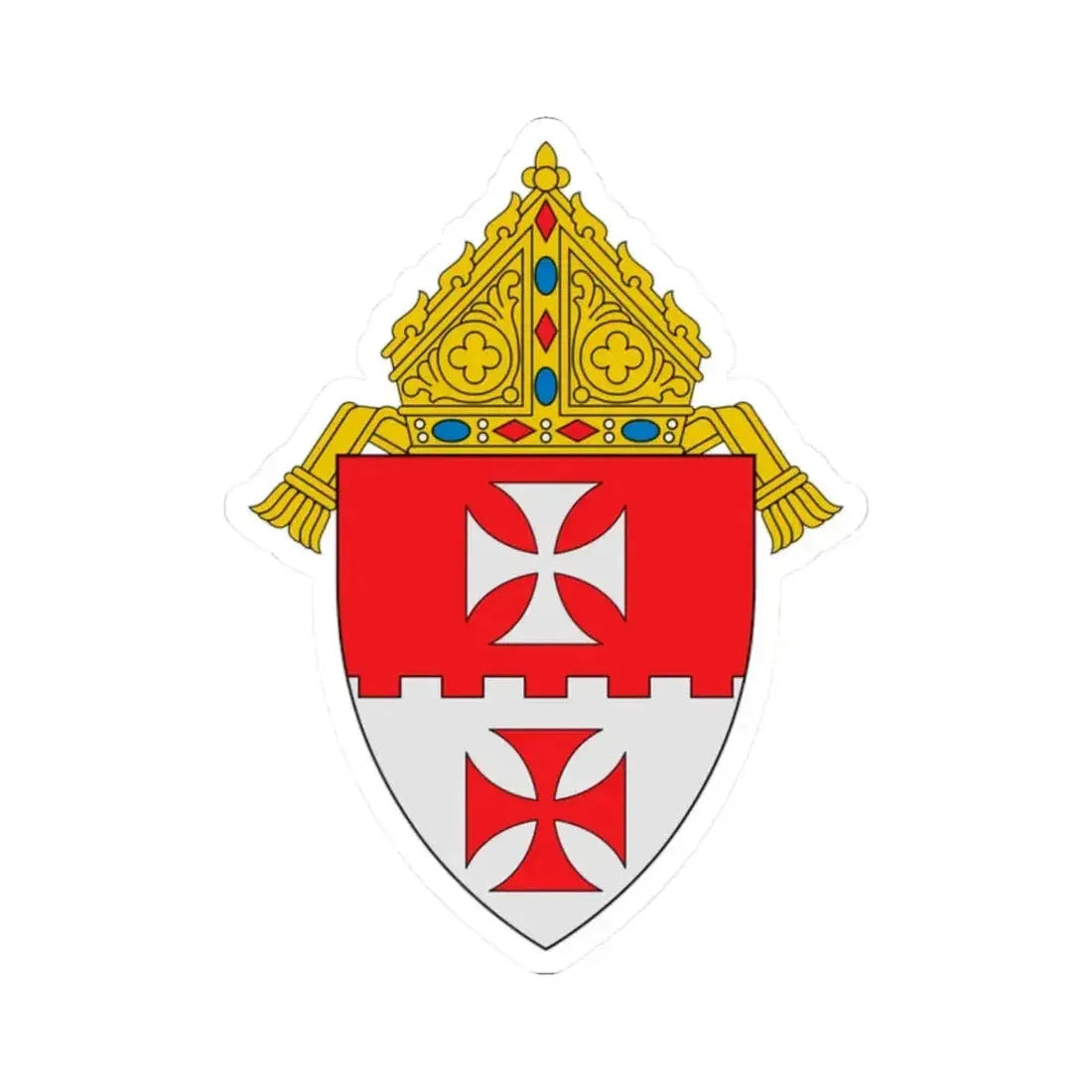 Diocese of Cheyenne - STICKER Vinyl Kiss-Cut Decal 2 Inch White - The Sticker Space