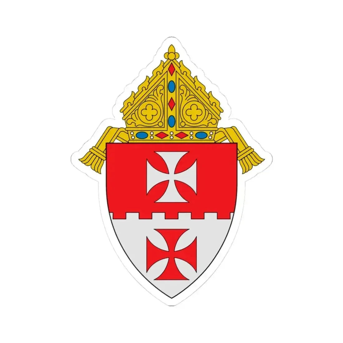 Diocese of Cheyenne - STICKER Vinyl Kiss-Cut Decal 3 Inch White - The Sticker Space