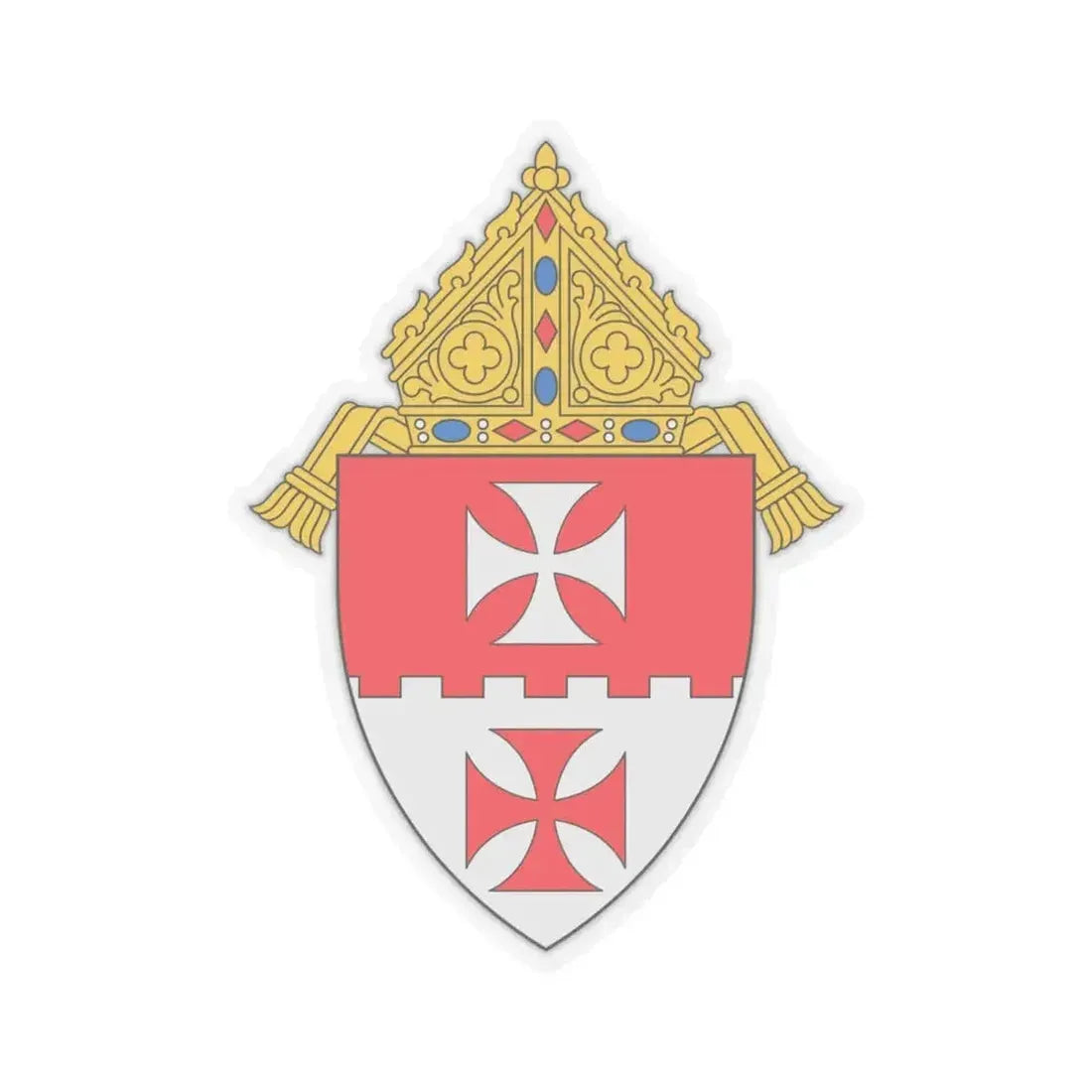 Diocese of Cheyenne - STICKER Vinyl Kiss-Cut Decal 4 Inch Transparent - The Sticker Space