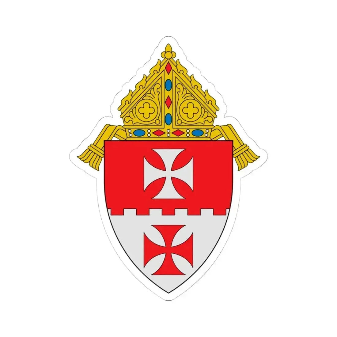 Diocese of Cheyenne - STICKER Vinyl Kiss-Cut Decal 4 Inch White - The Sticker Space