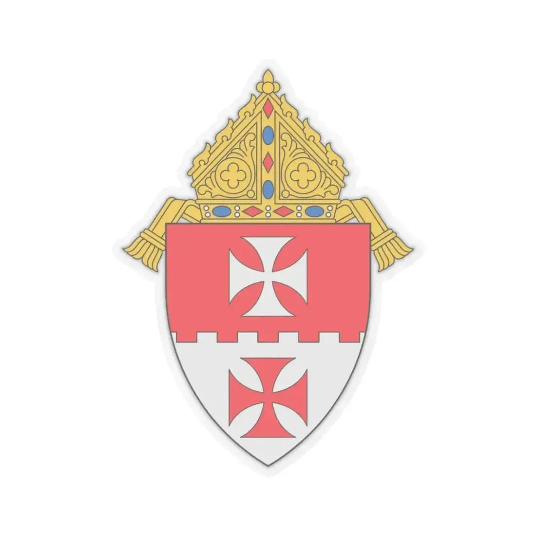 Diocese of Cheyenne - STICKER Vinyl Kiss-Cut Decal 6 Inch Transparent - The Sticker Space