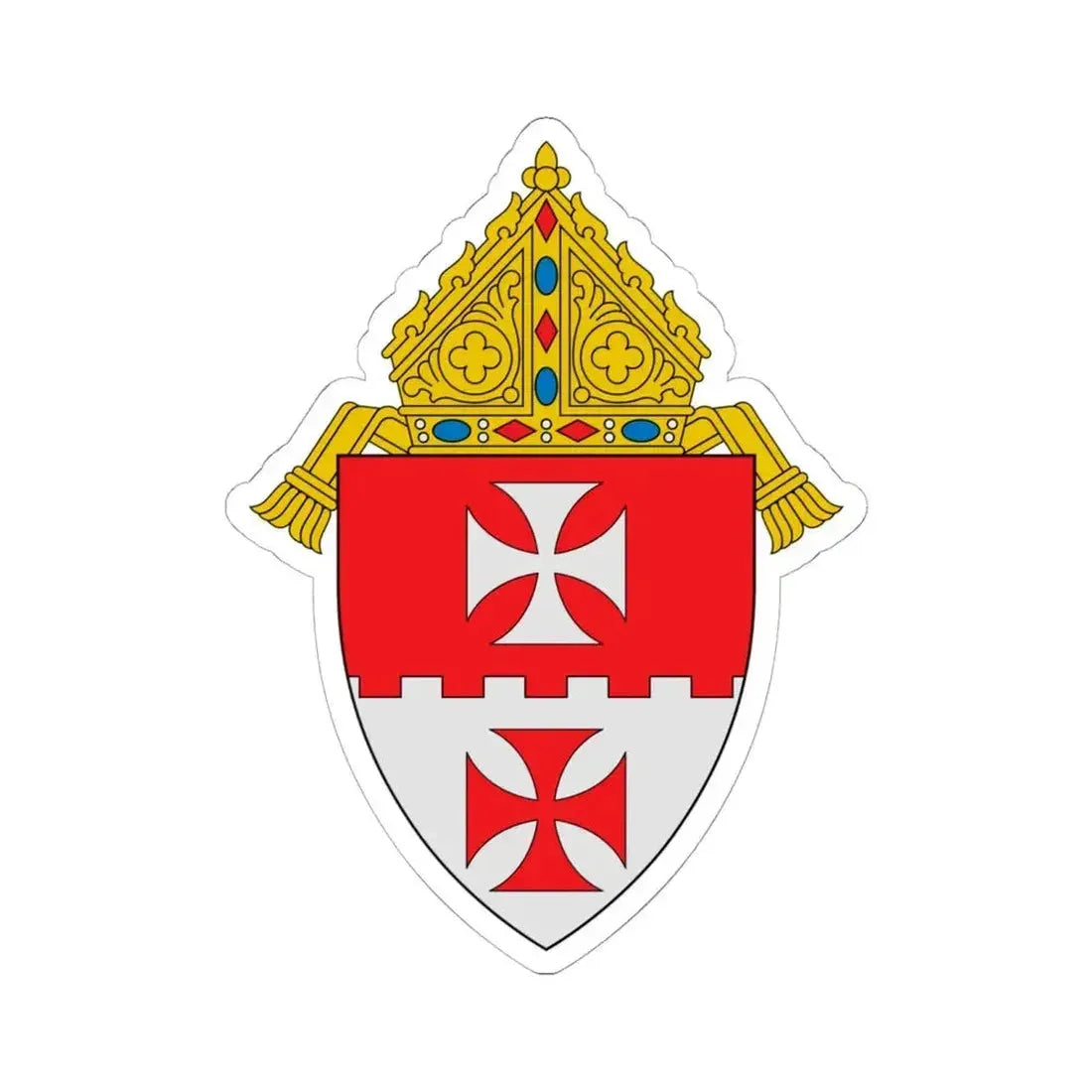 Diocese of Cheyenne - STICKER Vinyl Kiss-Cut Decal 6 Inch White - The Sticker Space